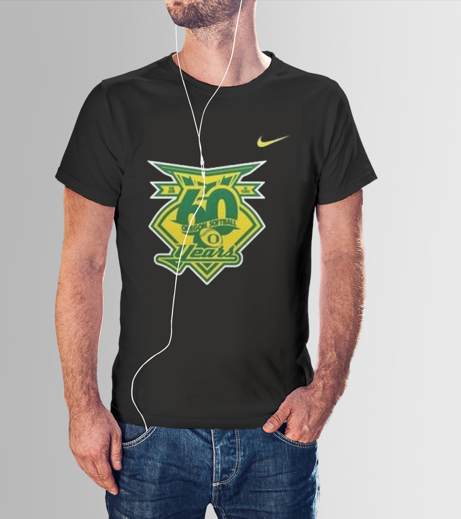 Oregon Ducks 60 Years Softball Anniversary Coach Melyssa Lombardi 2026 T-Shirt