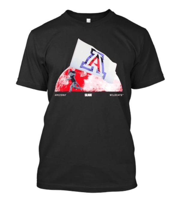 Arizona Wildcats Flag On The Moon SLAM Magazine T-Shirt