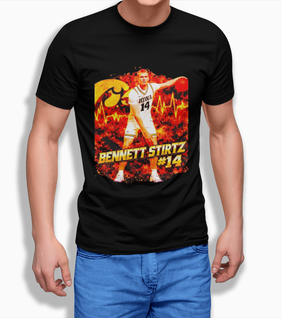 Bennett Stirtz #14 Iowa Basketball Hawkeye Energy Dynamic Performance T-Shirt
