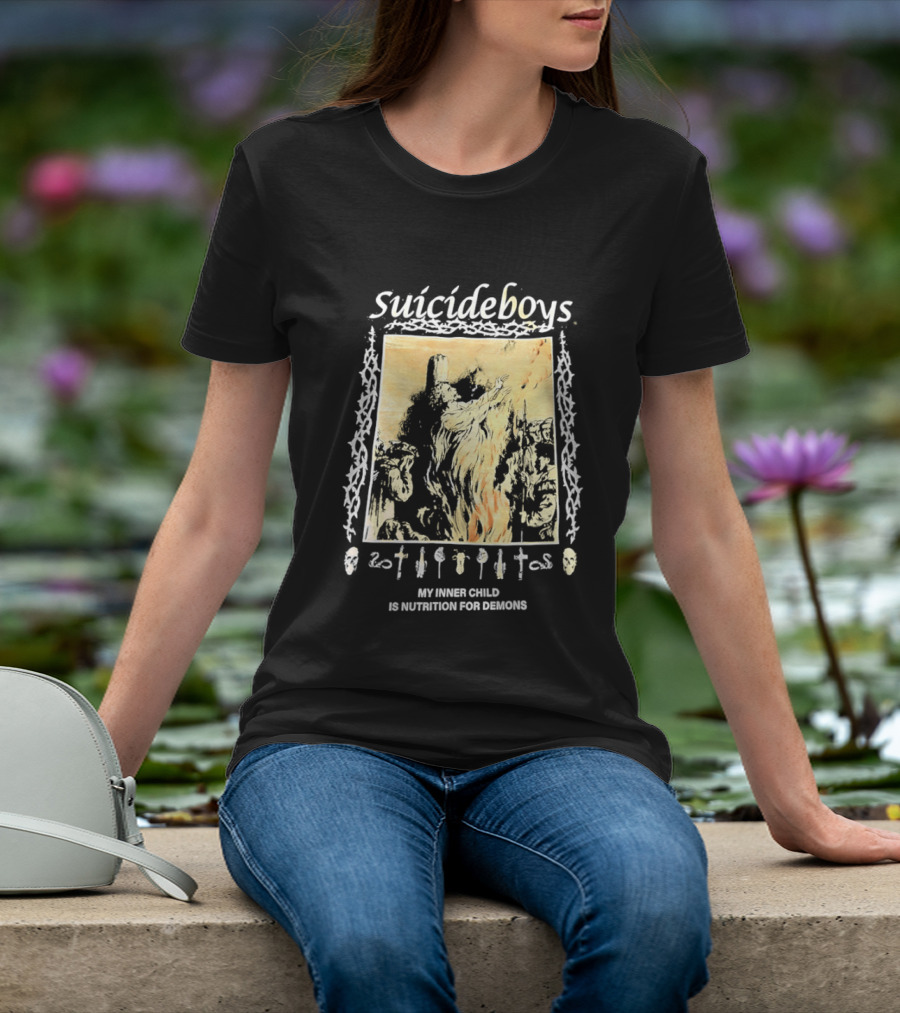 Suicideboys My Inner Child Is Nutrition For Demons Tarot Skeletons T-Shirt
