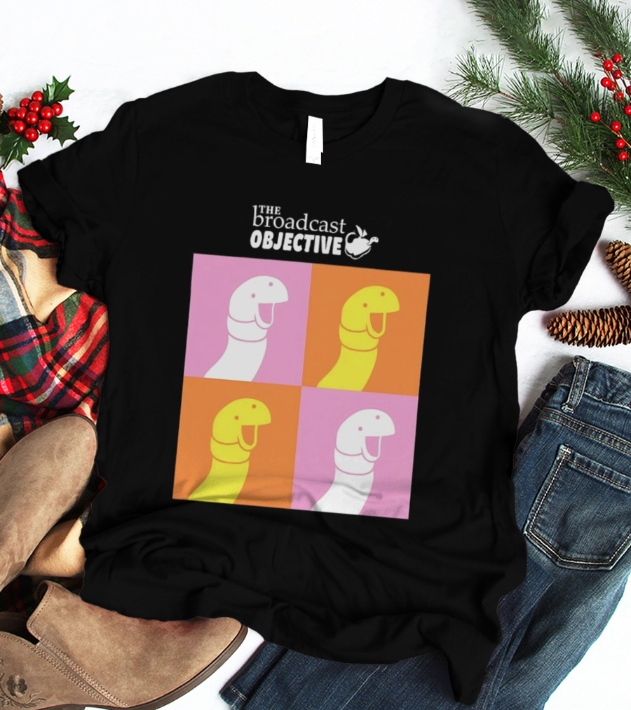 The Broadcast Objective Colorful Cartoon Faces Pop T-Shirt