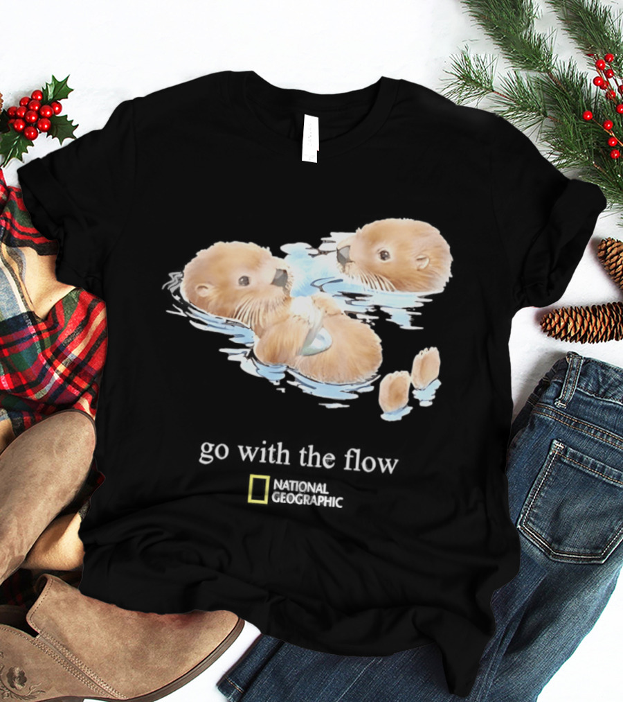 Go With The Flow Otters National Geographic T-Shirt