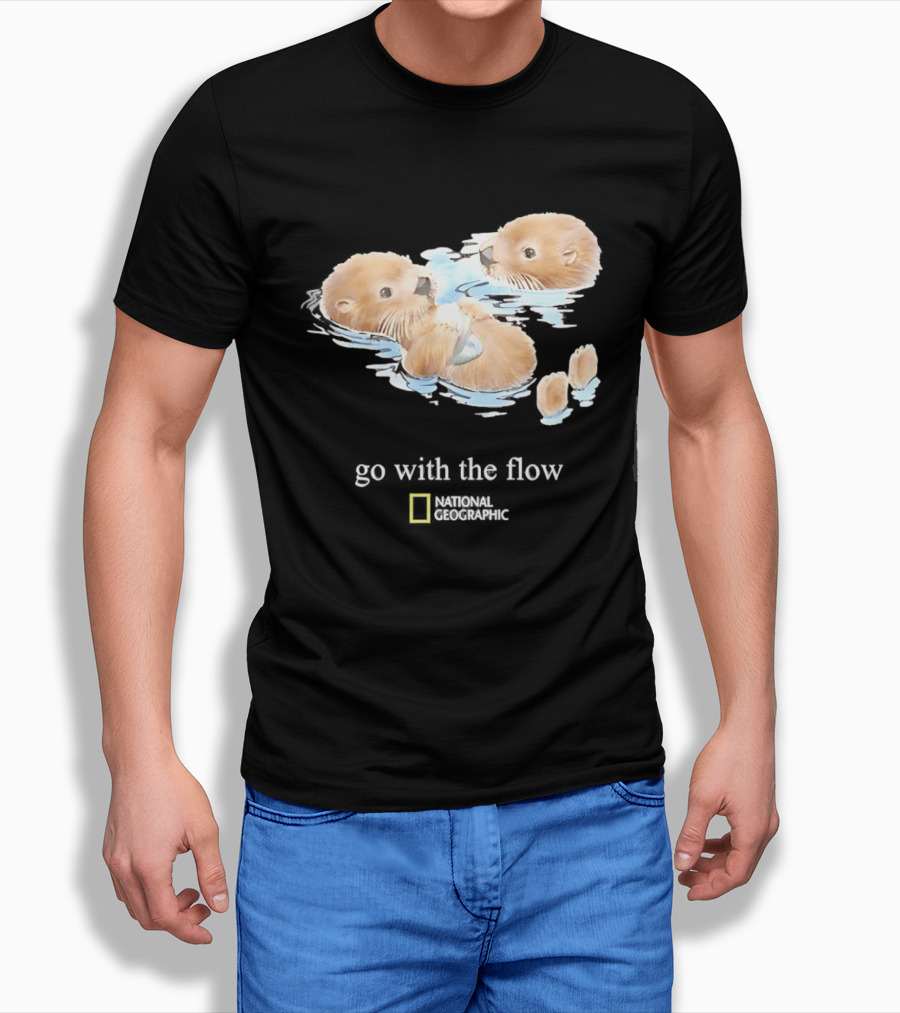Go With The Flow Otters National Geographic T-Shirt