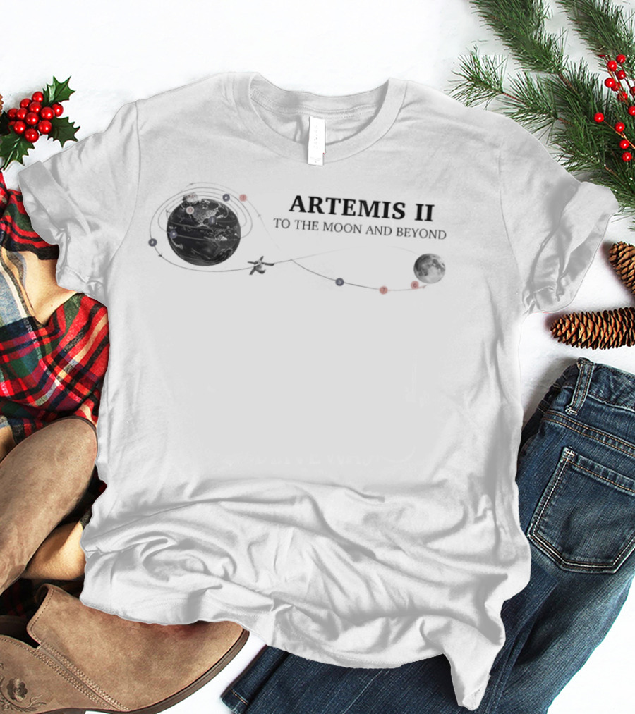 Artemis II Mission To The Moon And Beyond Solar System T-Shirt