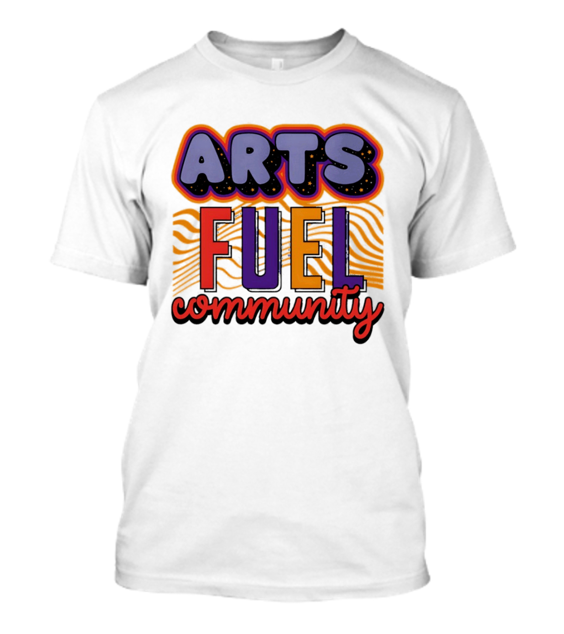 Arts Fuel Community Artswave Bold Colorful T-Shirt