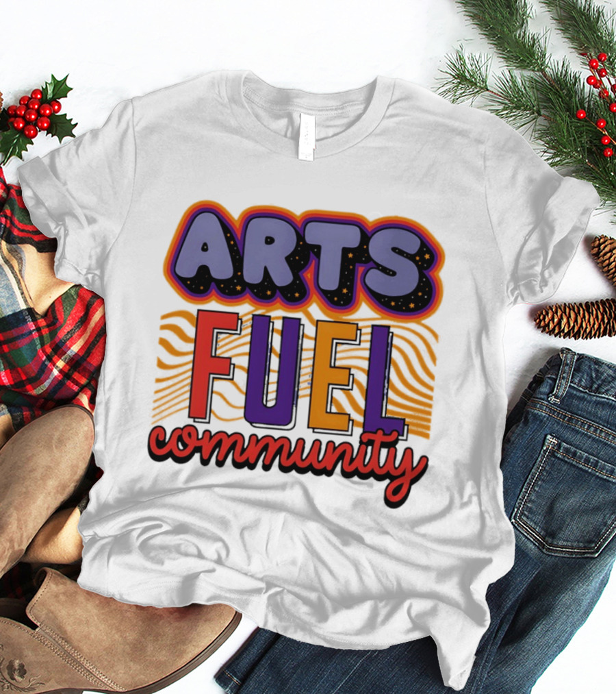 Arts Fuel Community Artswave Bold Colorful T-Shirt