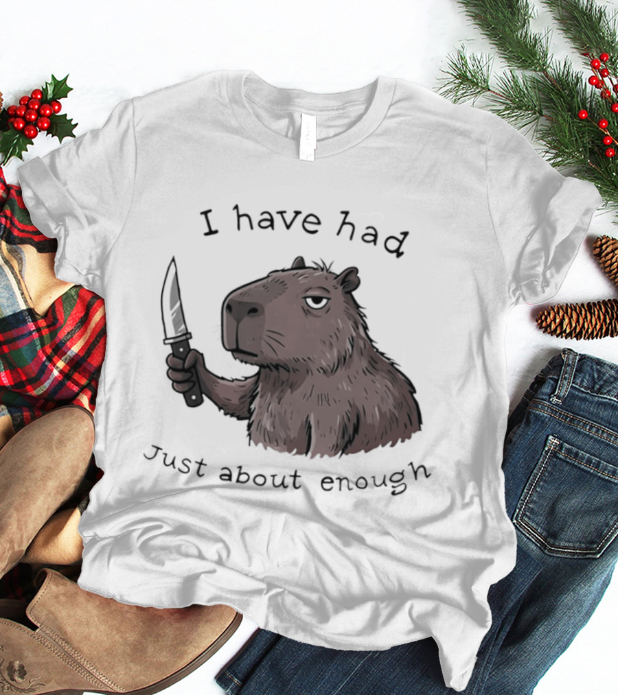 I Have Had Just About Enough Capybara With Pencil T-Shirt