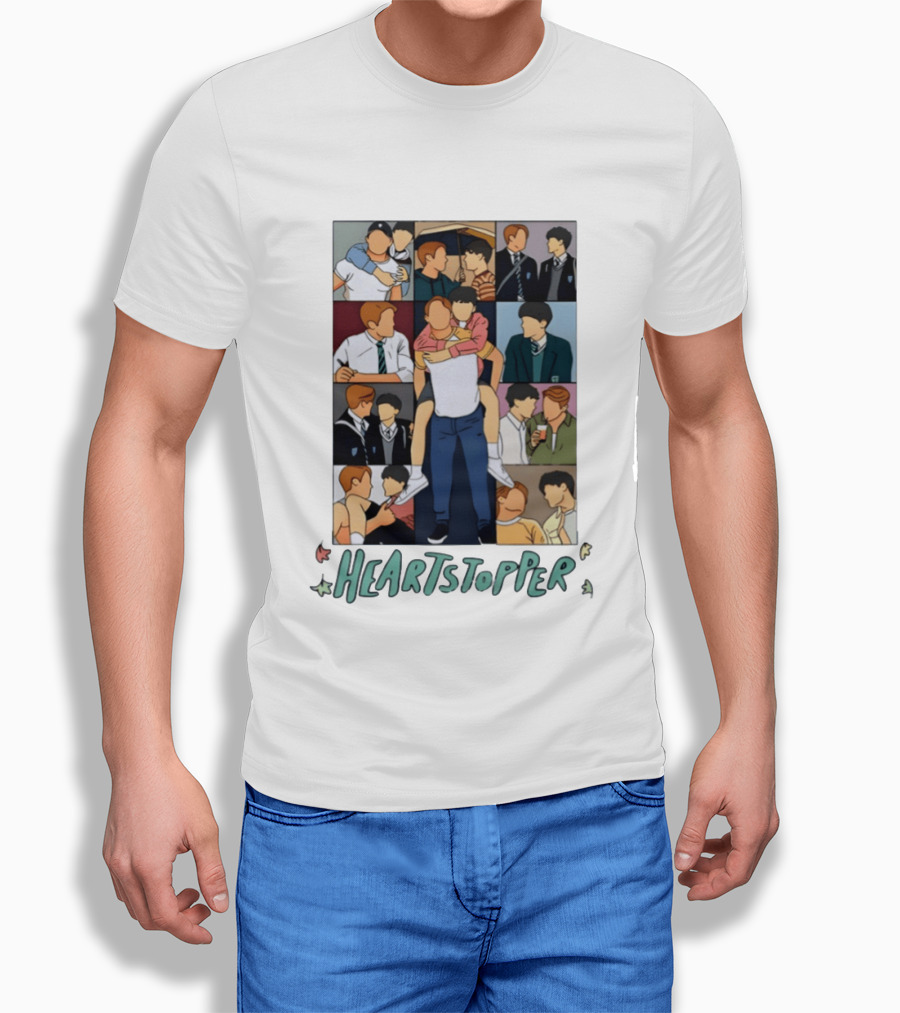 Heartstopper Nick And Charlie Comic Art Eras Tour T-Shirt