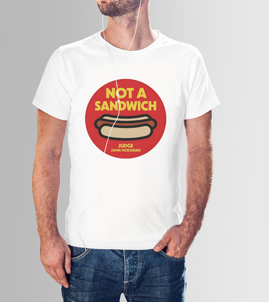 Not A Sandwich Judge John Hodgman Hot Dog Debate Red T-Shirt