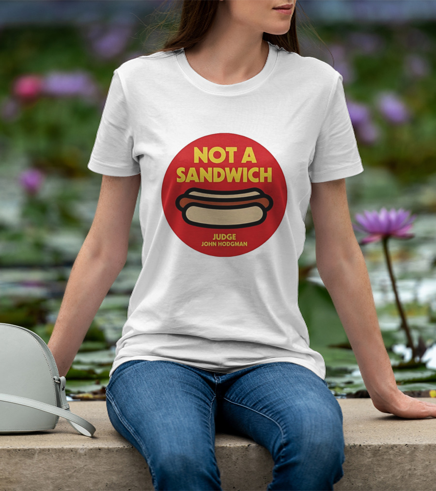 Not A Sandwich Judge John Hodgman Hot Dog Debate Red T-Shirt