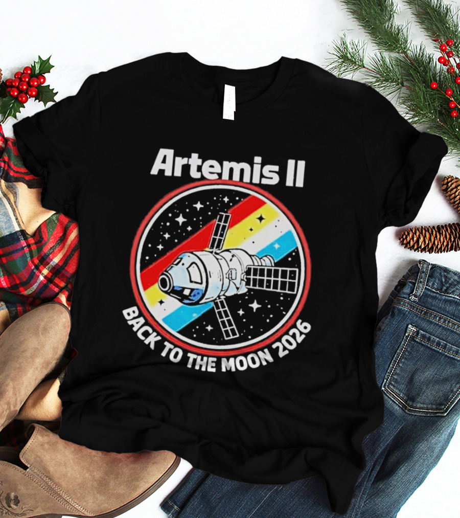 Artemis II NASA Mission Back To The Moon 2026 Spacecraft Patch T-Shirt