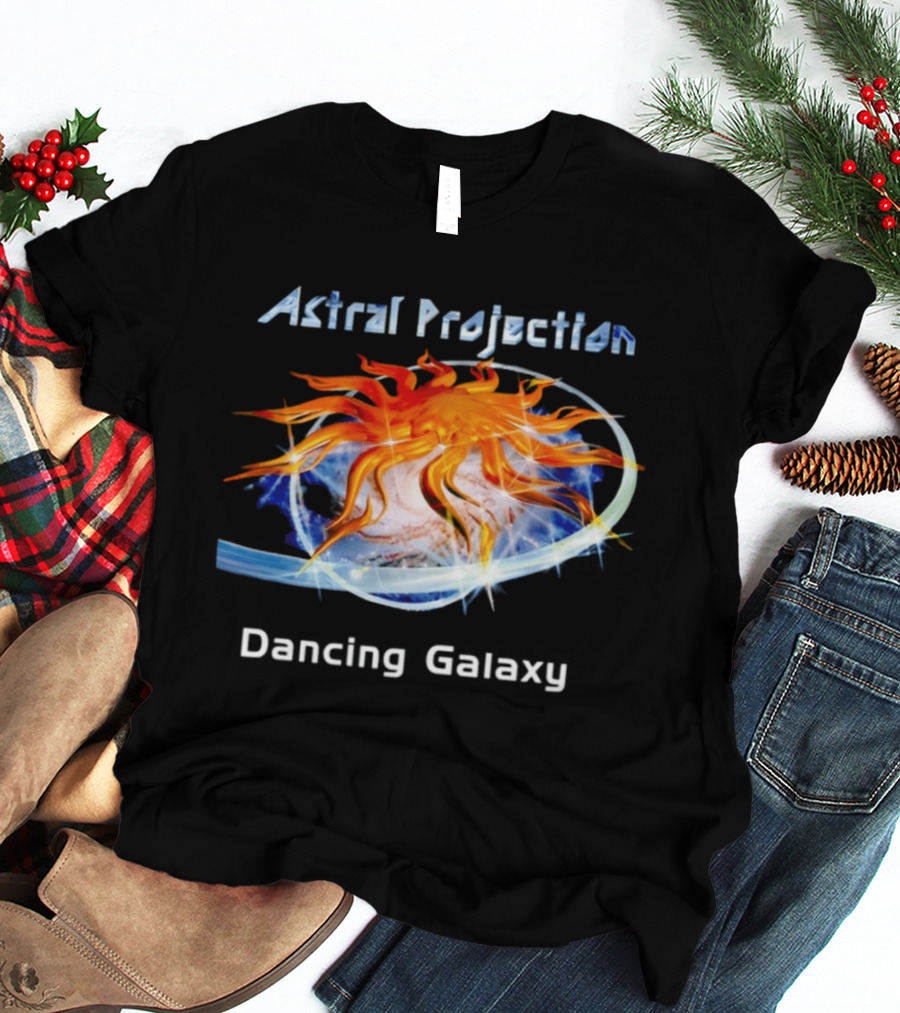 Astral Projection Dancing Galaxy Cosmic Fire And Water T-Shirt