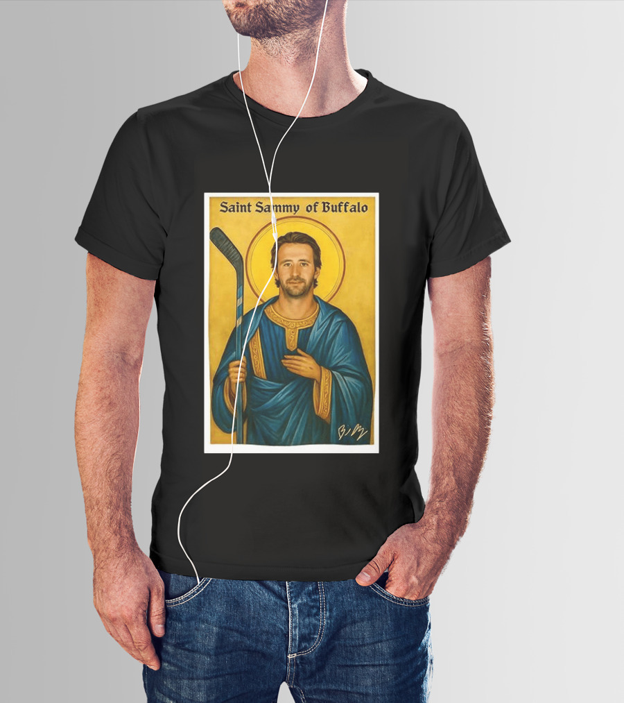 Saint Sammy Of Buffalo Hockey Player Icon NHL Buffalo Sabres T-Shirt