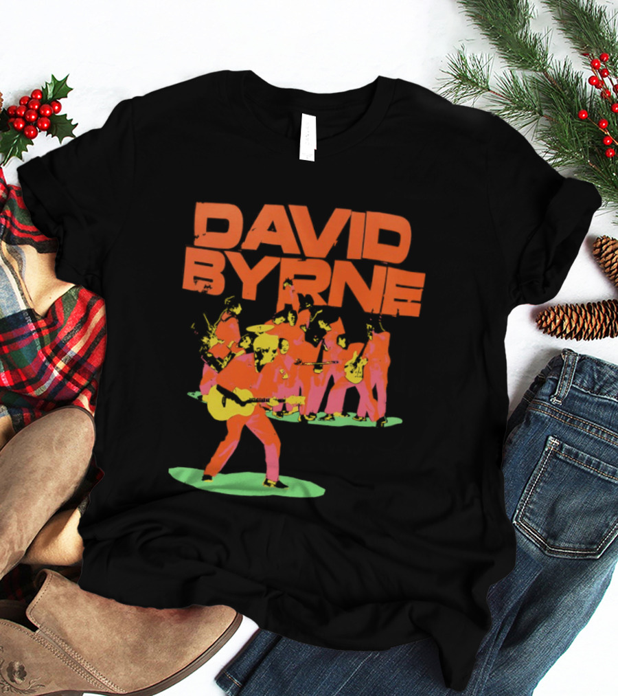 David Byrne Colorful Psychedelic Performance T-Shirt