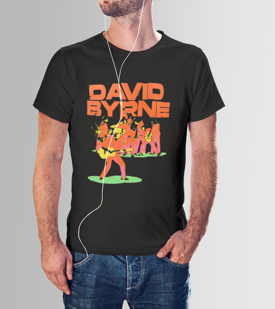 David Byrne Colorful Psychedelic Performance T-Shirt