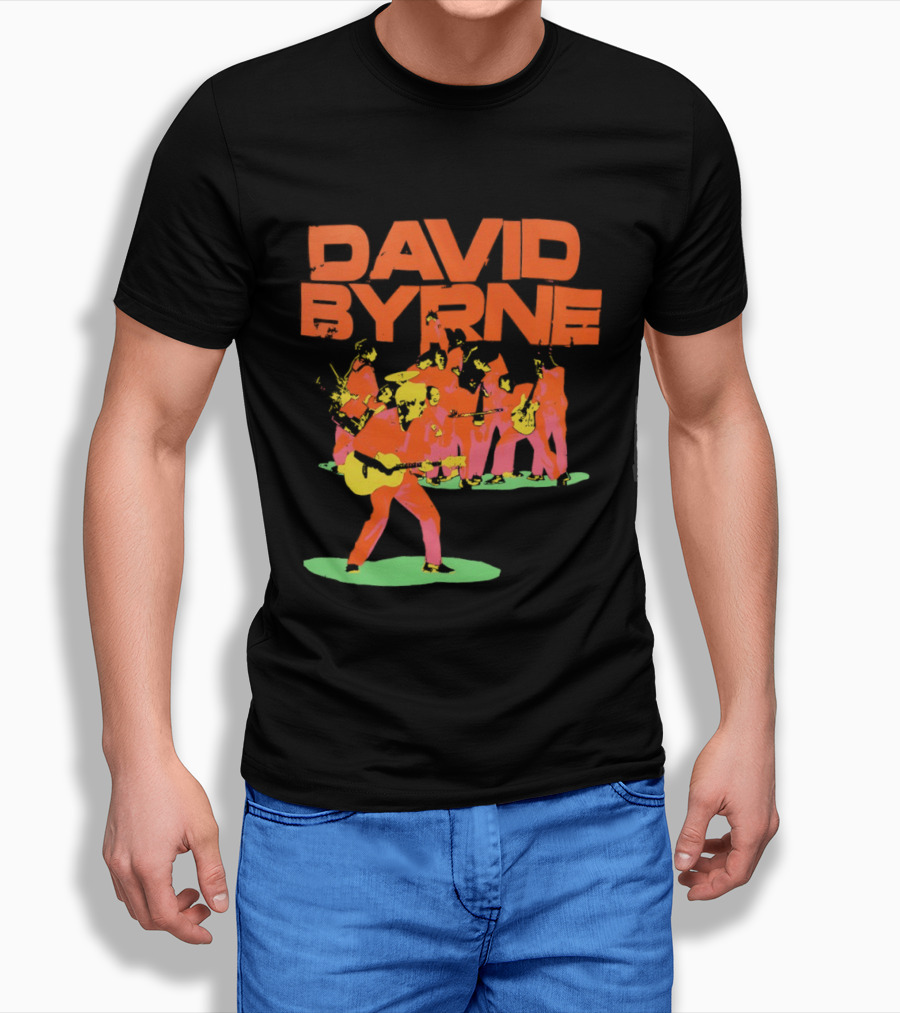 David Byrne Colorful Psychedelic Performance T-Shirt