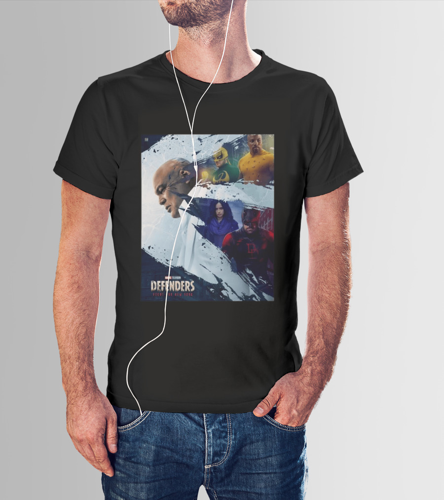 Marvel Television Defenders Fight For New York Heroes Assemble T-Shirt