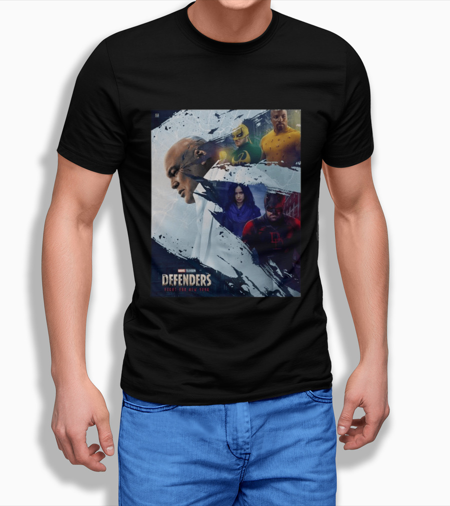 Marvel Television Defenders Fight For New York Heroes Assemble T-Shirt