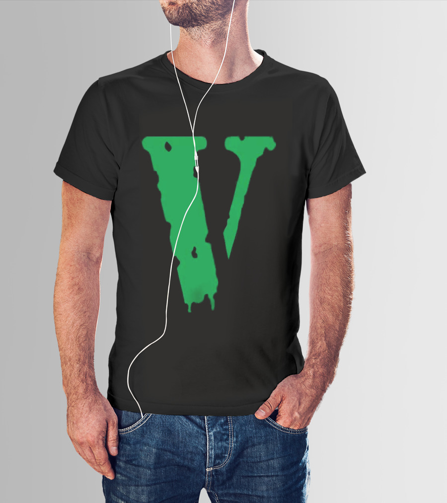 Vlone Friends Dripping Green V T-Shirt
