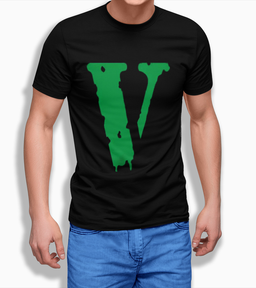 Vlone Friends Dripping Green V T-Shirt