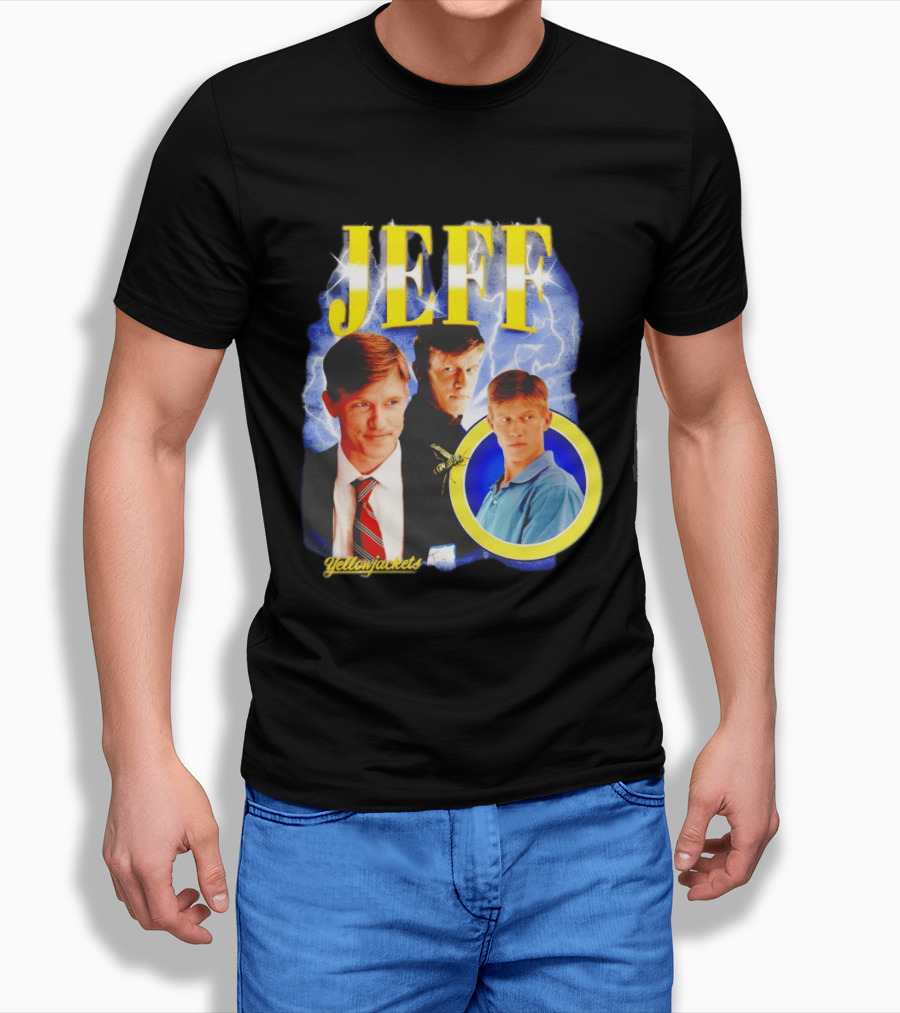 Jeff Yellowjackets Lightning Blue T-Shirt