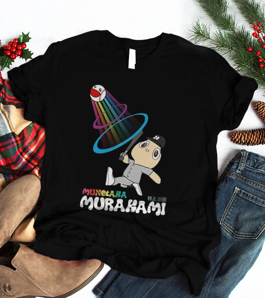 Munetaka Murakami Rainbow Baseball Character Swing T-Shirt