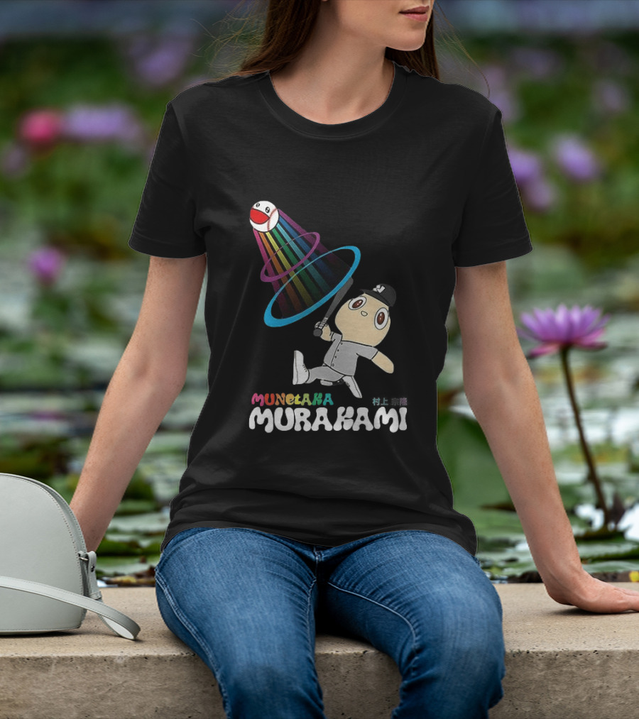 Munetaka Murakami Rainbow Baseball Character Swing T-Shirt