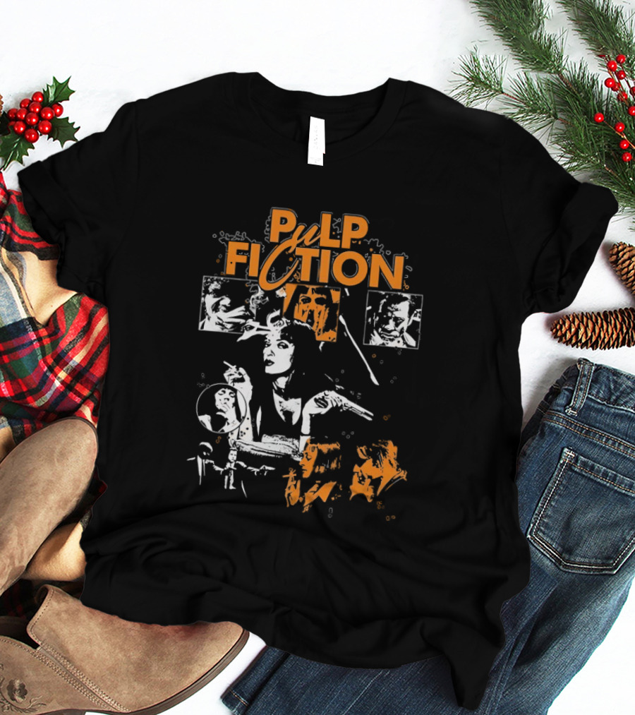 Pulp Fiction Vintage Film Style Featuring Mia Wallace T-Shirt