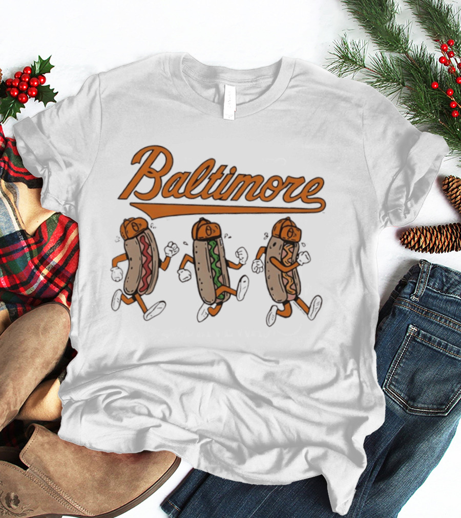 Baltimore Orioles Dancing Hot Dogs T-Shirt