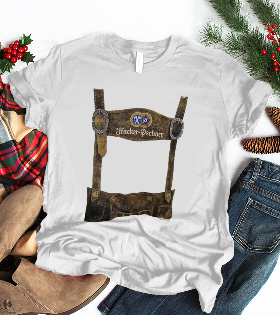 Hacker Pschorr Lederhosen Oktoberfest Beer Festival Bavarian Costume T-Shirt