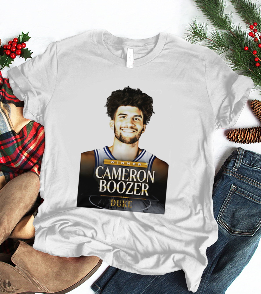 Winner Cameron Boozer Duke Basketball 2026 Naismith Men's College Player Of The Year T-Shirt
