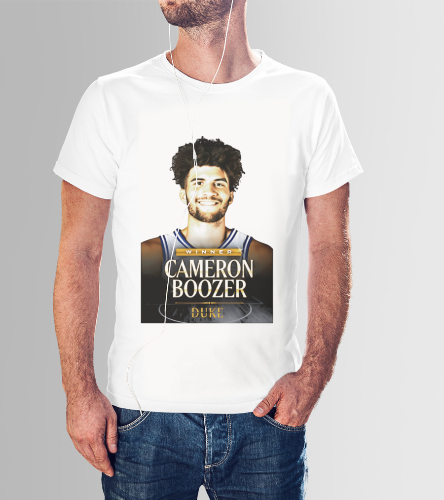 Winner Cameron Boozer Duke Basketball 2026 Naismith Men's College Player Of The Year T-Shirt
