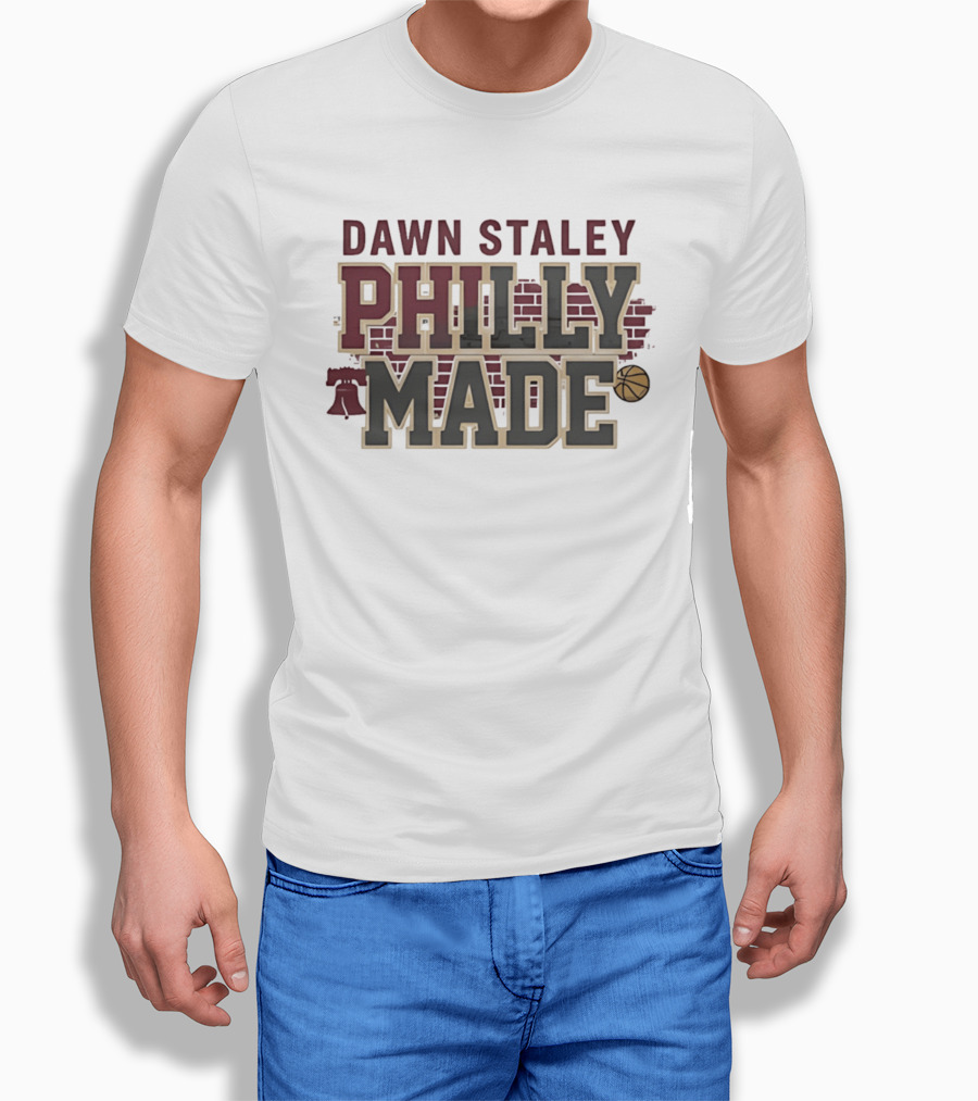 Dawn Staley Philly Made Basketball Brick Wall T-Shirt