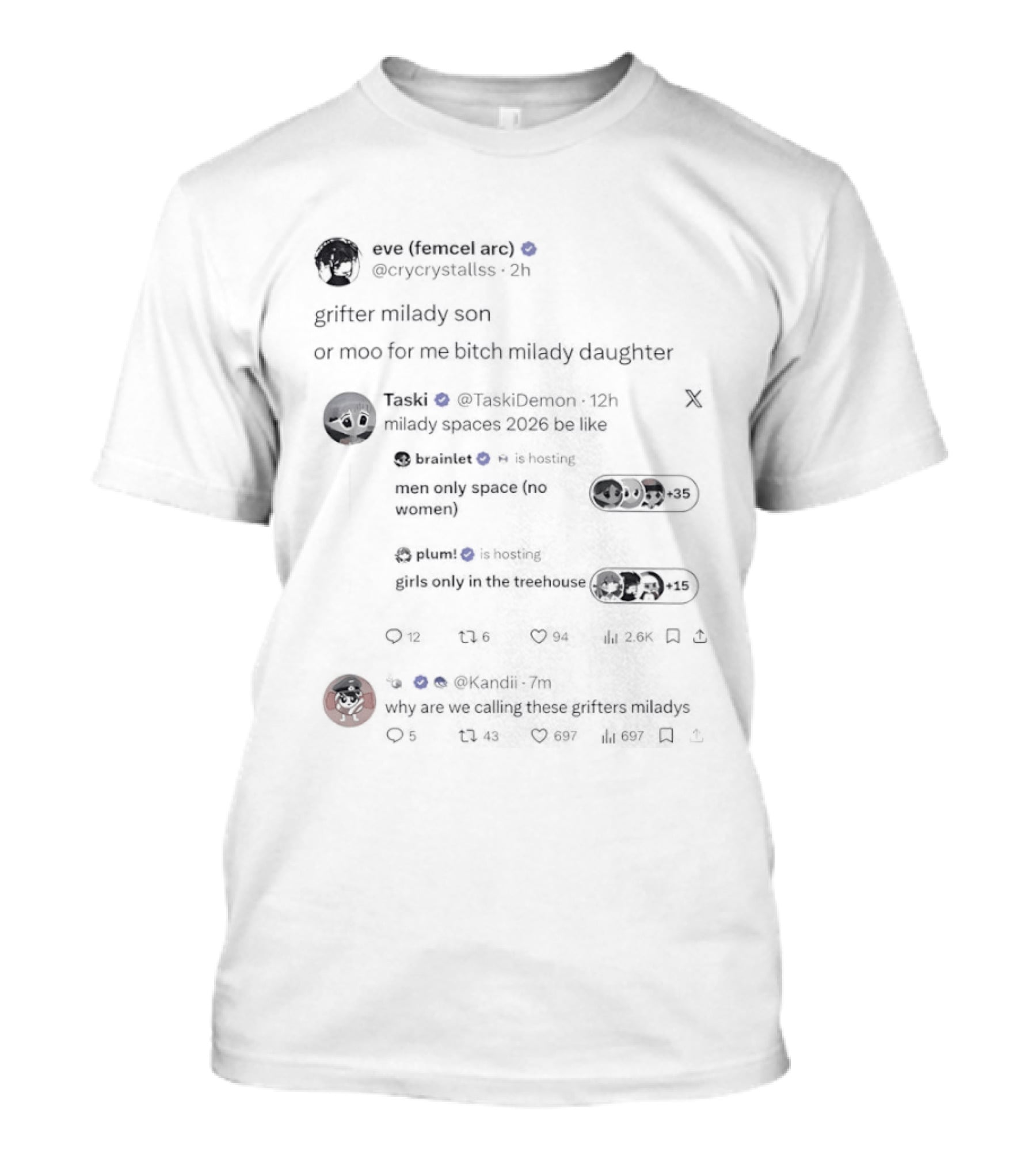 Eve Grifter Milady Son Moo For Me Bitch Milady Daughter T-Shirt