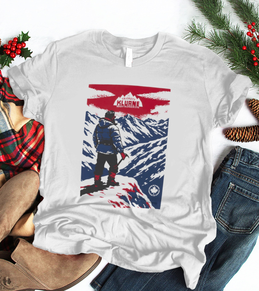Kluane Mountaineering Adventure By Trickett Featuring Majestic Mountain Landscape T-Shirt