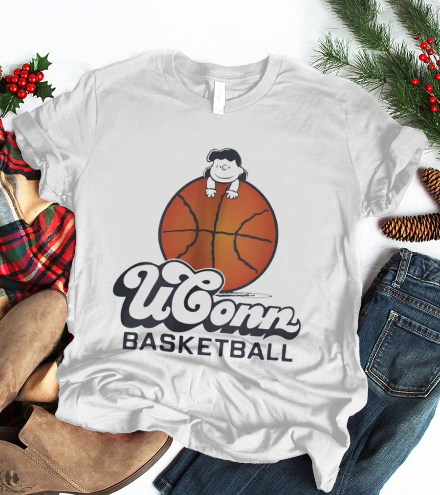 Peanuts X UConn Huskies Lucy Basketball UConn Basketball T-Shirt