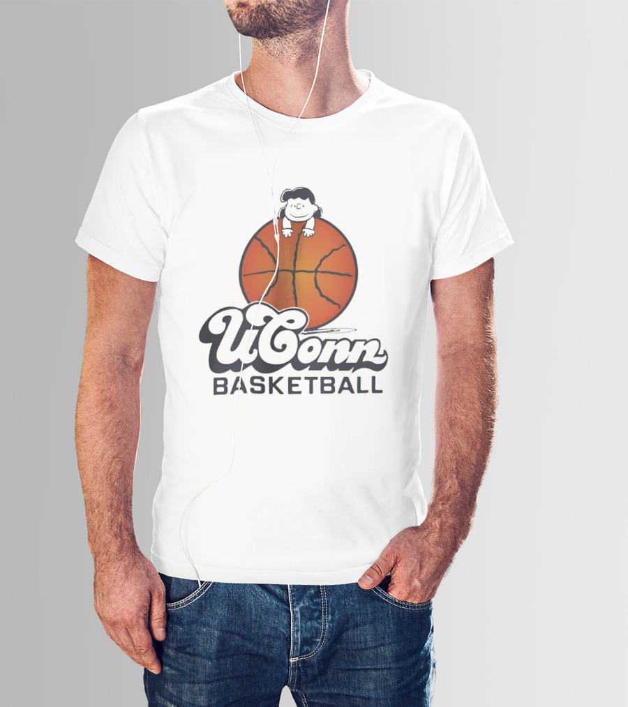 Peanuts X UConn Huskies Lucy Basketball UConn Basketball T-Shirt