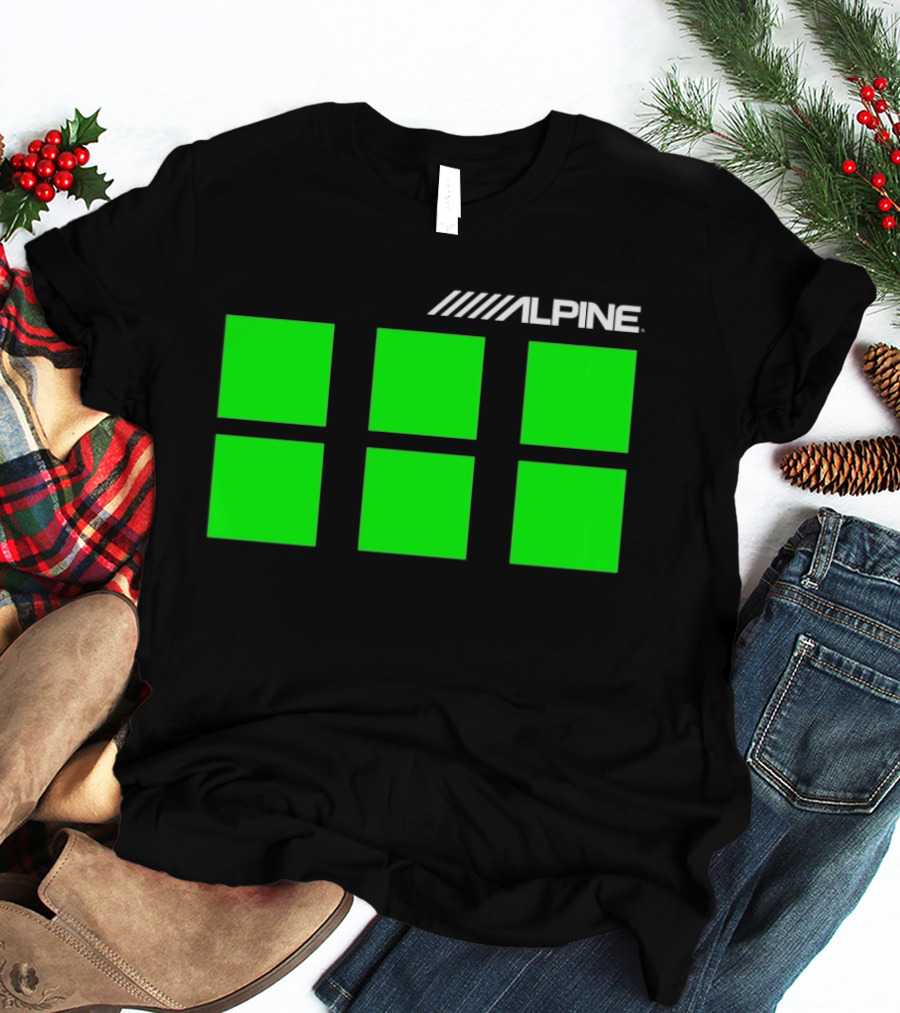 Alpine Audio Green Panel Blocks T-Shirt