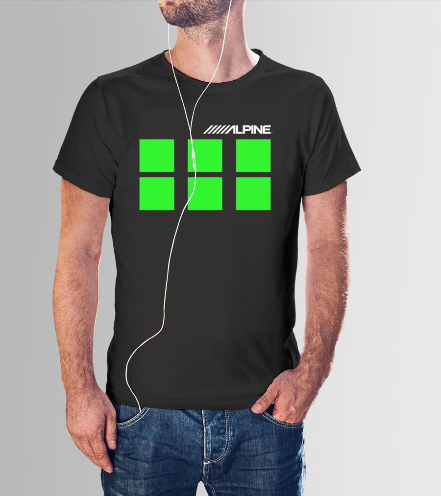 Alpine Audio Green Panel Blocks T-Shirt