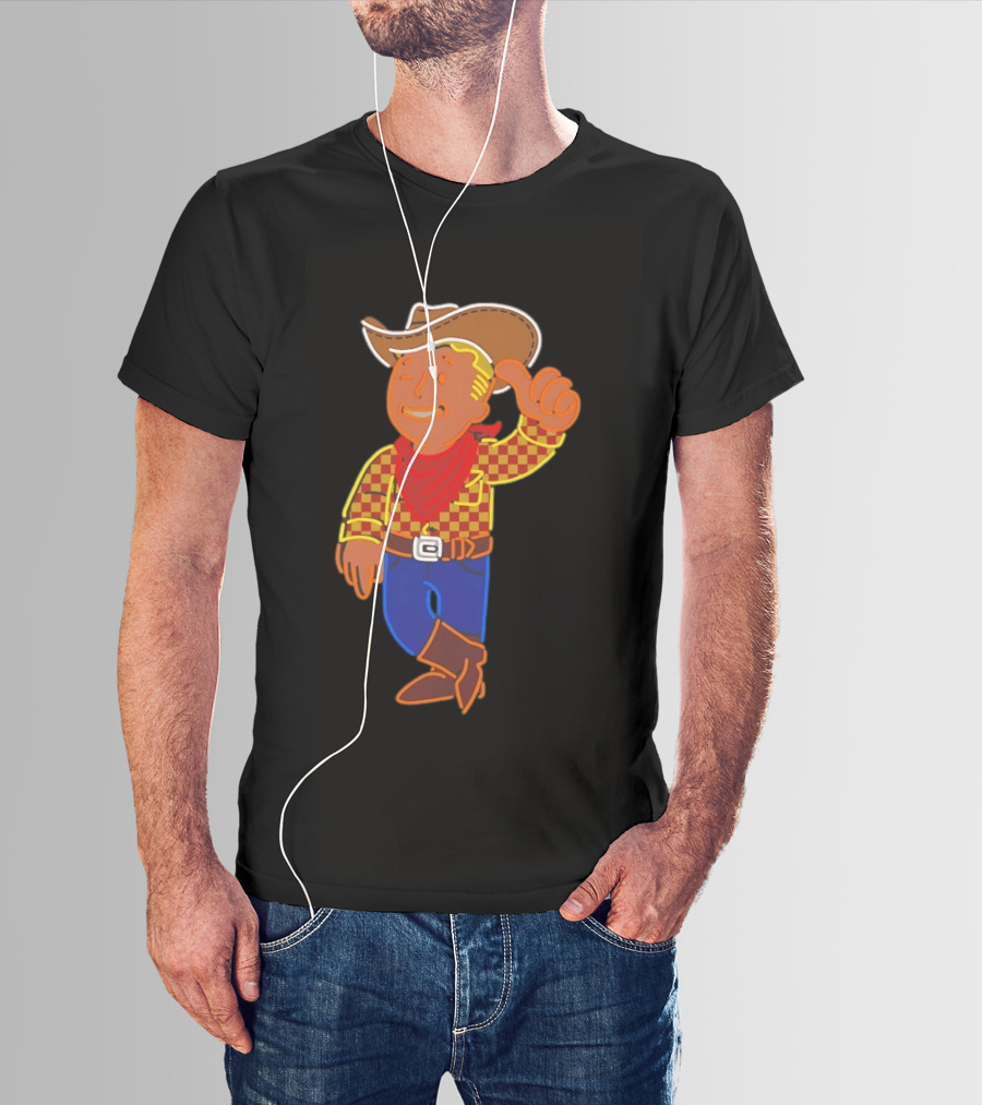 Fallout New Vegas Vault Boy Cowboy Woody T-Shirt