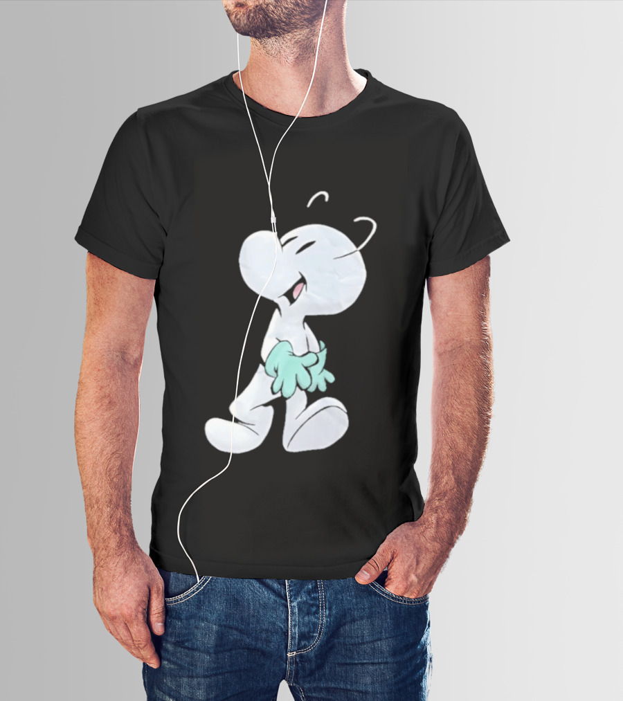 Fone Bone Character In Green Gloves Vintage Comic Style Bone Series T-Shirt