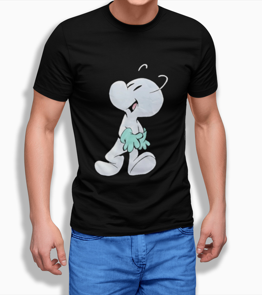 Fone Bone Character In Green Gloves Vintage Comic Style Bone Series T-Shirt