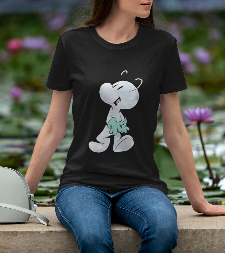 Fone Bone Character In Green Gloves Vintage Comic Style Bone Series T-Shirt