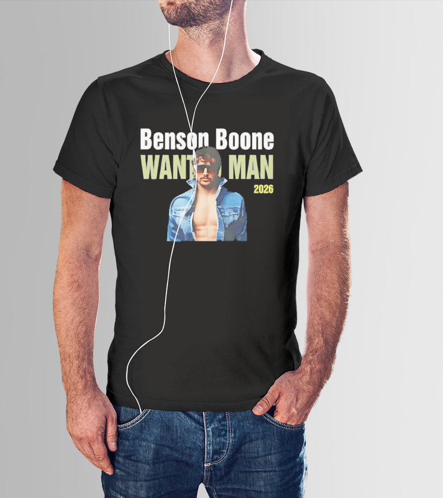 Benson Boone Wanted Man 2026 Tour T-Shirt