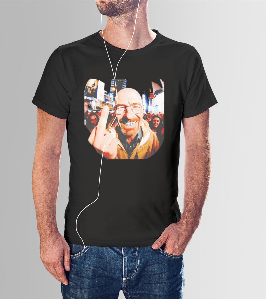 Breaking Bad Walter White Iconic Gesture In Urban Setting T-Shirt