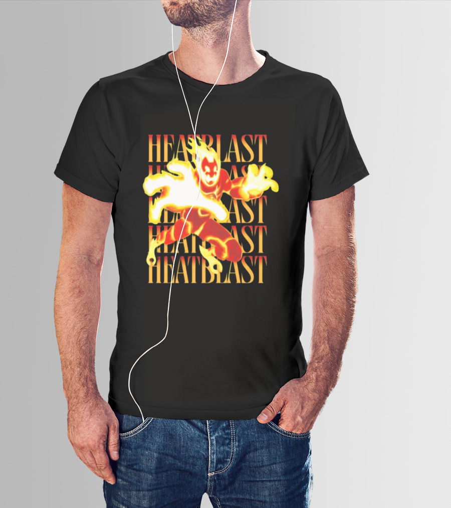 Ben 10 Heatblast Character Fiery Action Burst T-Shirt