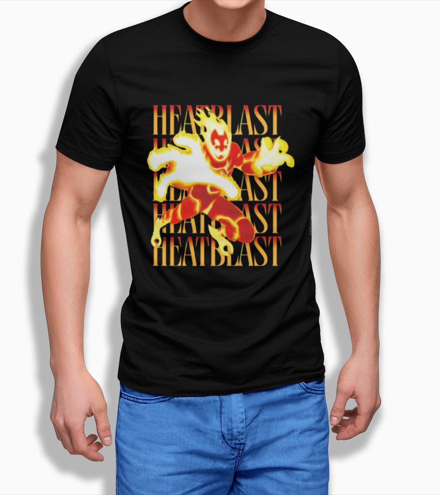 Ben 10 Heatblast Character Fiery Action Burst T-Shirt