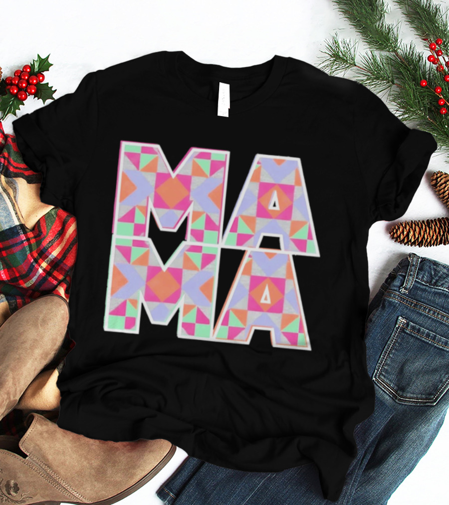 Mama Quilt Geometric T-Shirt