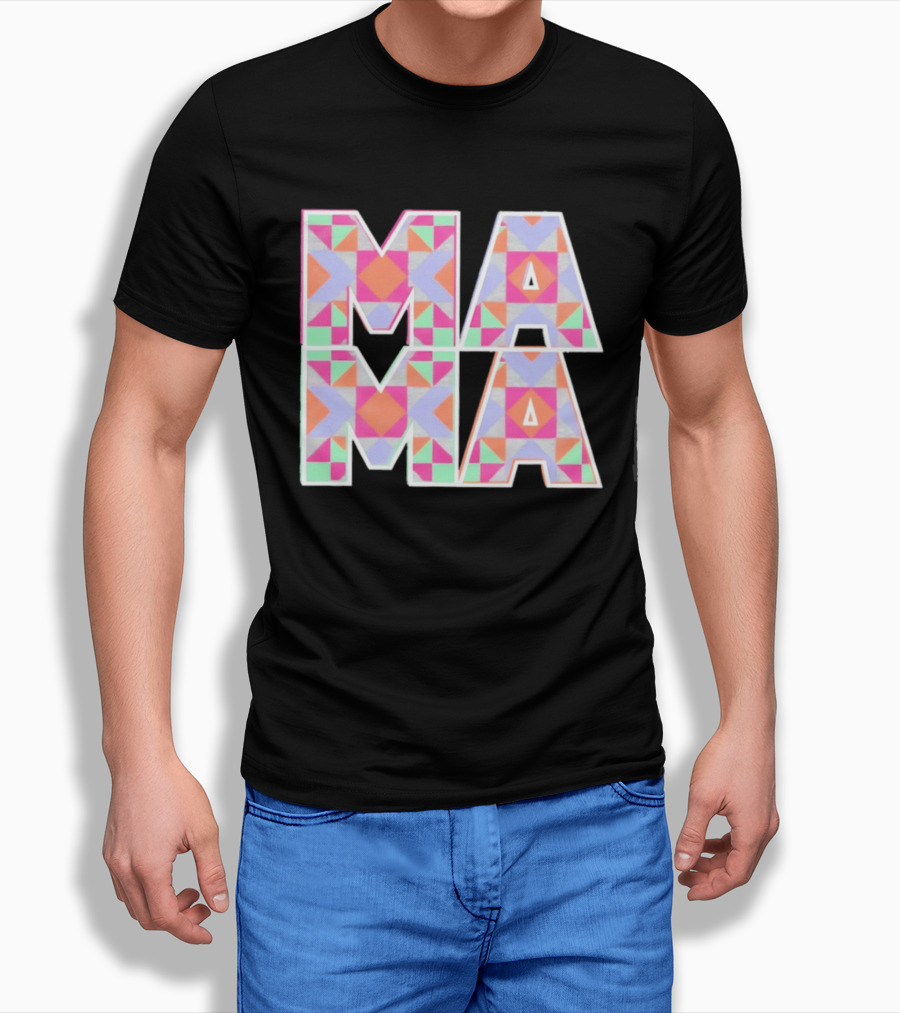 Mama Quilt Geometric T-Shirt