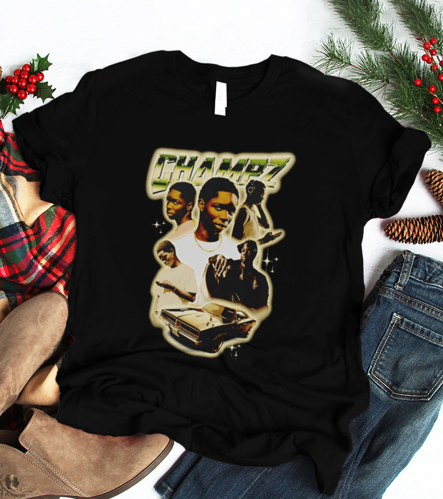 Champz Musical Artist Retro Style Car And Portraits T-Shirt